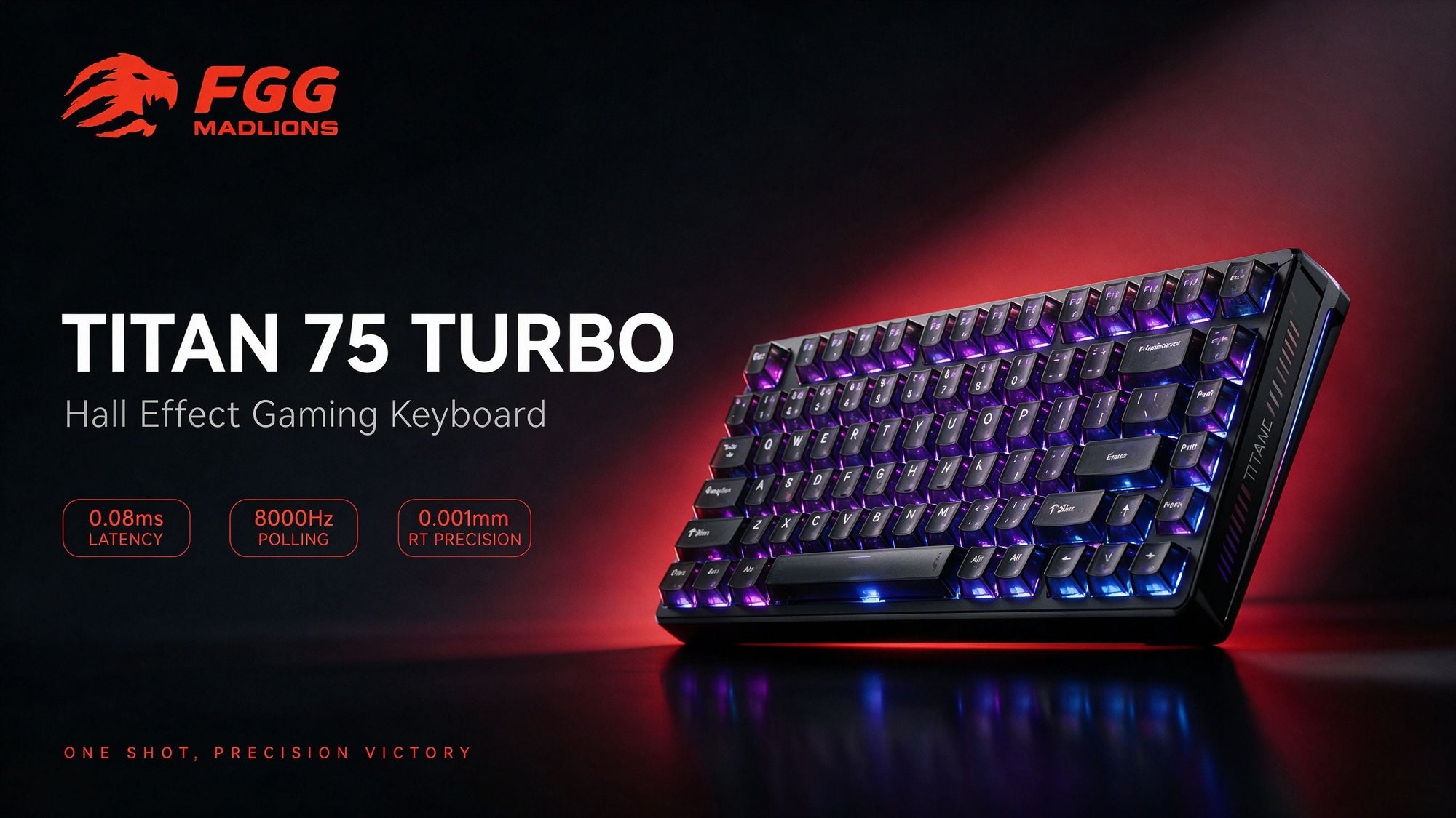 TITAN 75 Turbo Hall Effect Gaming Keyboard: 75% Layout, 8K Polling, Faster Control