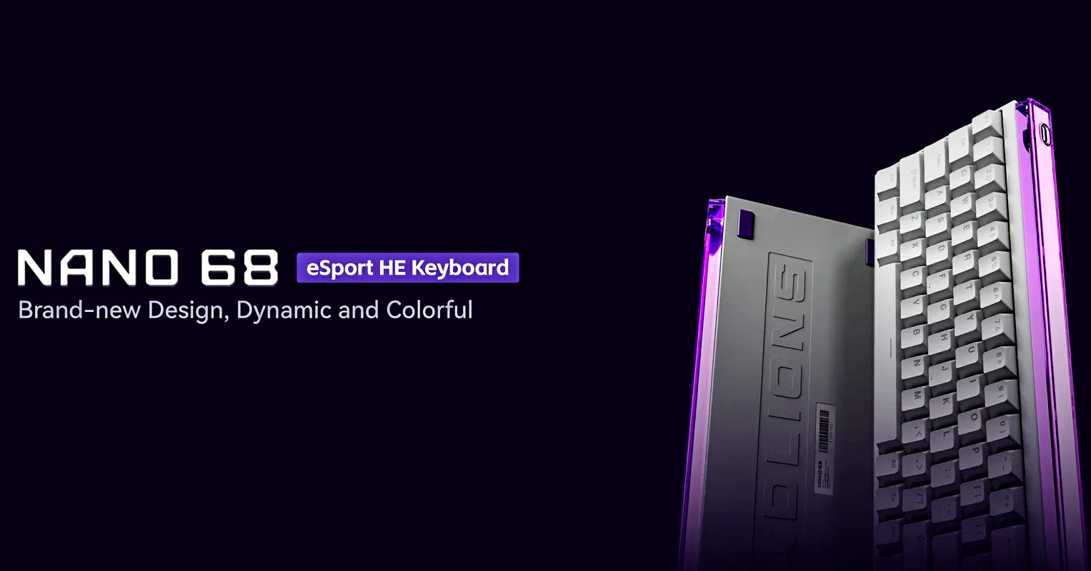 Brand-new Design, Dynamic and Colorful:MADLIONS NANO68 Hall Effect Keyboard